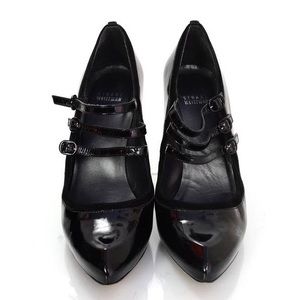 Stuart Weitzman Black Patent Mary Jane Pumps